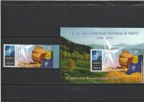 ROMANIA 2014 LP 2019 LP 2019 a 10 ANI DE LA ADERAREA ROMANIEI LA NATO SERIE + COLITA MNH NESTAMPILATE, Nestampilat