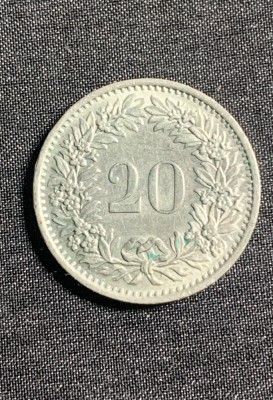 Moneda 20 rappern 1970 Elvetia foto