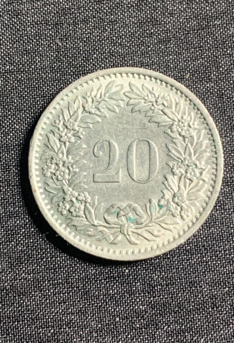 Moneda 20 rappern 1970 Elvetia