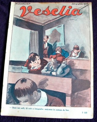 Revista &amp;rdquo;VESELIA&amp;rdquo; &amp;ndash; Nr. 23 / 1936, ilustratii erotice art deco, ilustrator PAL foto