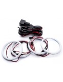 Kit Angel Eyes LED Cotton BMW E46 Coupe Cabrio Facelift (2003-2006) Far cu Lupa 4x106mm, Alb, Xenon Bright, Tuning Faruri