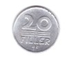 Moneda Ungaria 20 filler 1983, stare buna, curata, Europa, Aluminiu