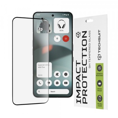 Folie de protectie Ecran Techsuit pentru Nothing Phone (3), Sticla Securizata, Full Glue, 111D, Neagra foto
