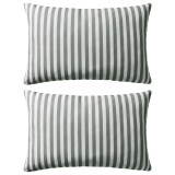 Cumpara ieftin Perne de exterior, 2 buc., gri, 60 x 40 cm, imprimeu dungi