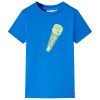 Tricou pentru copii, albastru aprins, 140, vidaXL
