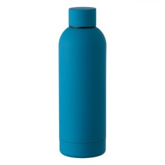 Termos din inox, perete termoizolant dublu, culoare albastru mat, capacitate 540 ml foto