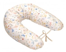 Perna pentru gravide si alaptare, husa detasabila din bumbac 100% si umplutura antialergica BabySoft , Lunca Bej, Amy