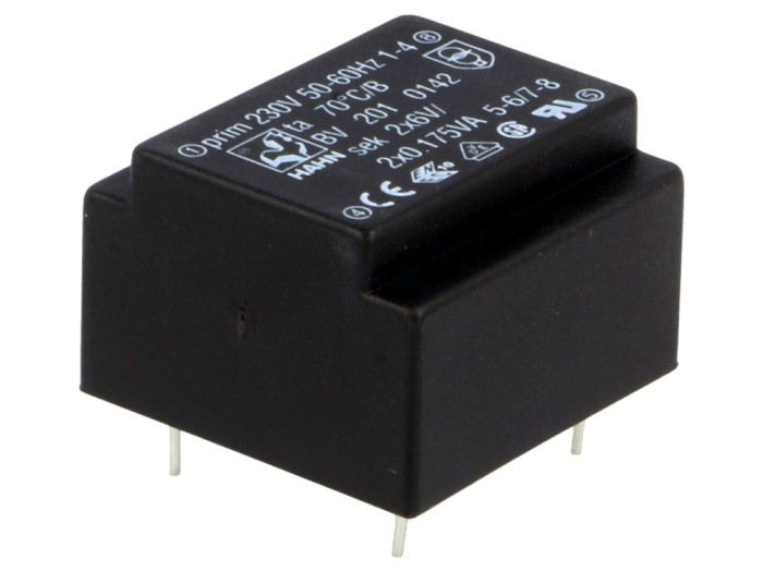 Transformator PCB &icirc;ncapsulat 230V 6V