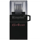 Memorie USB Kingston DataTraveler DTDUO3G2/64GB, USB 3.2 Type-A/Micro, Negru, 64 GB