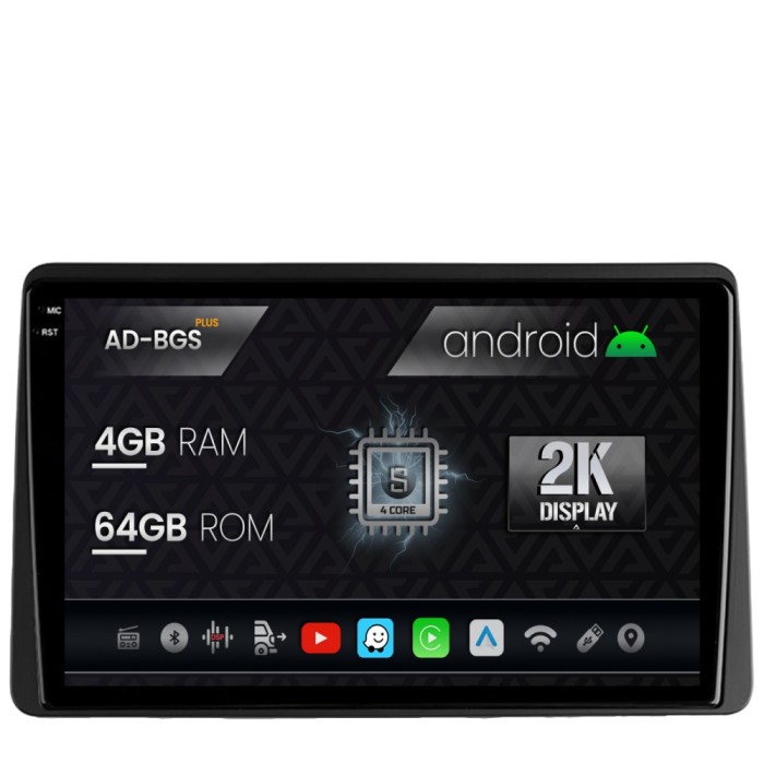 Navigatie 2K Dacia Duster (2018-2021), Android OS, S-Quadcore 4GB RAM + 64GB ROM, 10.36 Inch - AD-BGS100042K+AD-BGRKIT374
