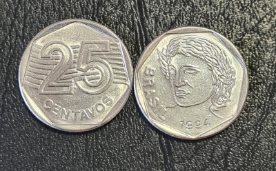 Brazilia 25 centavos 1994 foto