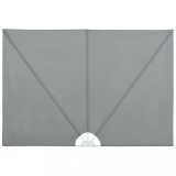 Cumpara ieftin Copertina laterala pliabila de terasa, gri, 300x150 cm