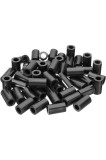 50 buc. distanțiere M8 din ABS 5/16" diametru interior x 9/16" diametru exterior x 1" lungime, garnituri rotunde din plastic, prelungitoare negre cu p
