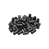 50 buc. distanțiere M8 din ABS 5/16" diametru interior x 9/16" diametru exterior x 1" lungime, garnituri rotunde din plastic, prelungitoare negre cu p