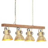 Cumpara ieftin Lampa suspendata industriala, alama, lemn de mango, E27