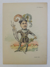 N . FILIPESCU , &amp;#039; ARMELE MELE &amp;#039; , CARICATURA , LITOGRAFIE de pictorul NICOLAE PETRESCU - GAINA 1871 - 1931 , 1898 foto