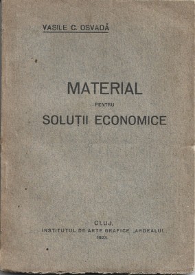C8238N Material pentru soluții economice de Vasile Osvadă, 1923, Cluj foto