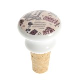 Dop sticla cu design Londra si capac ceramic vintage