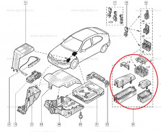 Pachet capace relee usa Renault Scenic, Megane, produs Original 7701470881 foto