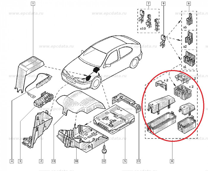 Pachet capace relee usa Renault Scenic, Megane, produs Original 7701470881 Kft Auto