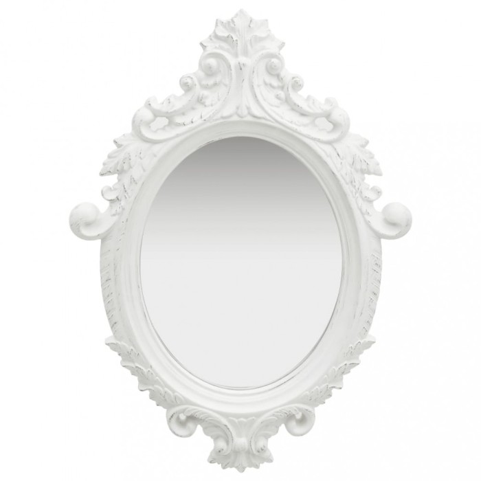 vidaXL Oglindă de perete &icirc;n stil Castle, alb, 56 x 76 cm 320356