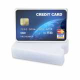 Set 10 Huse pentru carduri bancare, Kwmobile, Transparent, Plastic, 45056.74