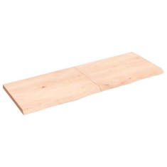 vidaXL Blat de masă, 140x50x(2-4) cm, lemn masiv de stejar netratat