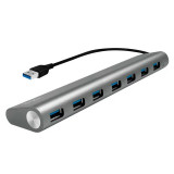 Cumpara ieftin HUB extern LOGILINK conectare prin USB 3.0 cablu 0.1 m argintiu UA0308