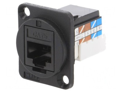 Conector RJ45 soclu FT Cat 6a 8p8c IDC 19x24mm foto