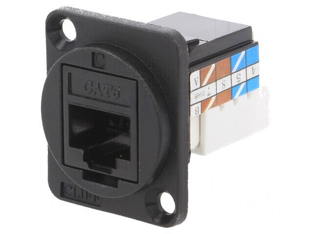 Conector RJ45 soclu FT Cat 6a 8p8c IDC 19x24mm