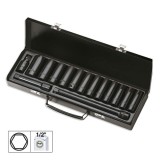Cumpara ieftin Set De 15 Piese De Impact Cu 12 Tubulare Lungi De 1 2 Inch Hexagonale + Adaptoare Jbm