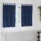 Perdele cu perdele 2 pcs Albastru &icirc;nchis 140 x 140 cm Catifea