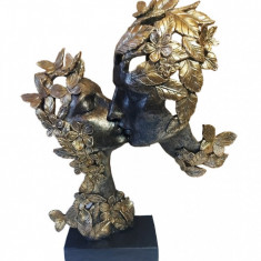 Statueta Decorativa Masca, Indragostiti, Auriu, 40 cm, 037SX