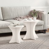 VidaXL Set de măsuțe de cafea 2 pcs Alb 46 x 46 x 47 cm