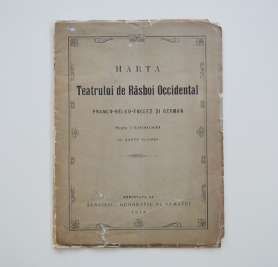 Harta teatrului de razboi occidental 1915 foto