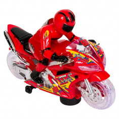 Motocicleta Red Rider cu sunet si lumini, 24 x 11 x 17 cm foto