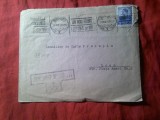 Plic circulat Bucuresti 1942 cu reclama stampilata Un nou front , Ajutorul de iarna , cu Cenzura Bucuresti catre Consilier de Curte Procopiu ,Timbru