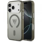 Husa MagSafe pentru Apple iPhone 17 Pro, Guess, IML Gradient Triangle Logo, Kaki