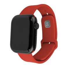 Fixed - Silicone Sporty Strap Set 32mm - Apple Watch 1/2/3/4/5/6/7/8/9/10/SE/SE 2 (38/40/41/42mm) - Red foto