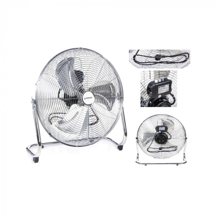 Ventilator de podea 45 cm, 200 W, alb, Powermat