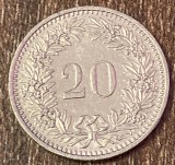 C50 - Moneda foarte veche - Elvetia - 20 rappen - 1984