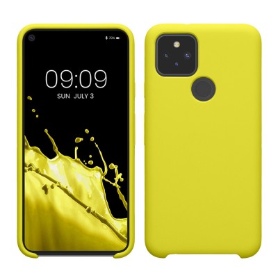 Husa Kwmobile pentru Google Pixel 5, Galben, Silicon, KWM0000122K027C foto