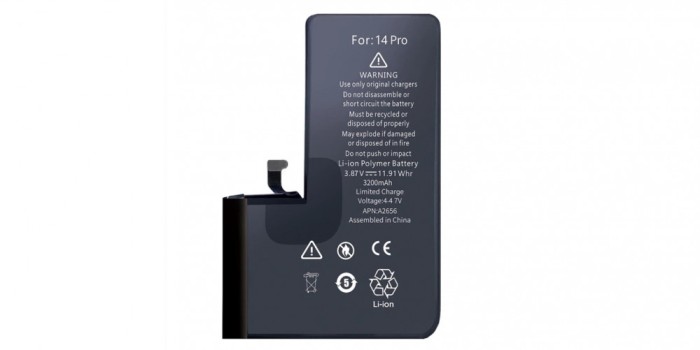 Acumulator pentru Apple Iphone 14 Pro, cu adeziv baterie, 3200 mAh