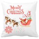 Perna decorativa Craciun 40x40 cm alb cu stelute