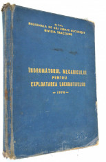 Indrumatorul Mecanicului pentru exploatarea locomotivelor 1978 foto