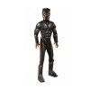 Costum cu muschi Black Panther Deluxe pentru baiat - Avengers 135-150 cm 8-10 ani, Marvel