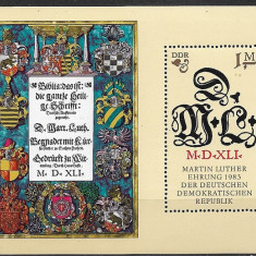 B1435 - Germania DDR 1983 - Martin Luther bloc, neuzat,perfecta