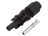 Conector Solar Mamă Drept MC4 Evo 2 4-6mm&sup2; Crimpat Mufă