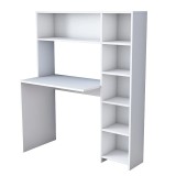 Cumpara ieftin Birou Janson cu biblioteca, alb, 114x40x142 cm