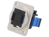 Conector fibră optică duplex monomod metalic